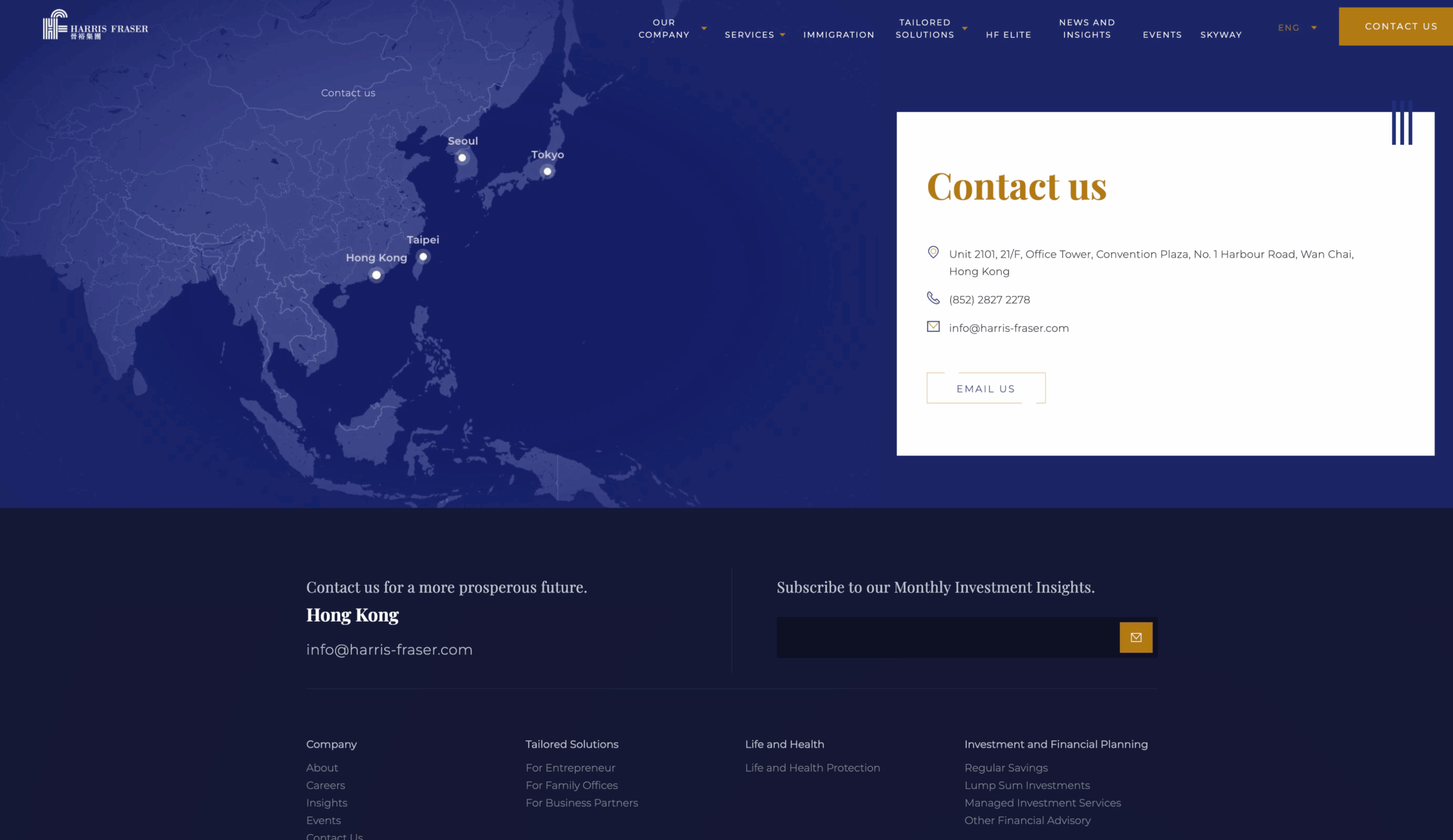 Harris Fraser project screenshot by React Digi