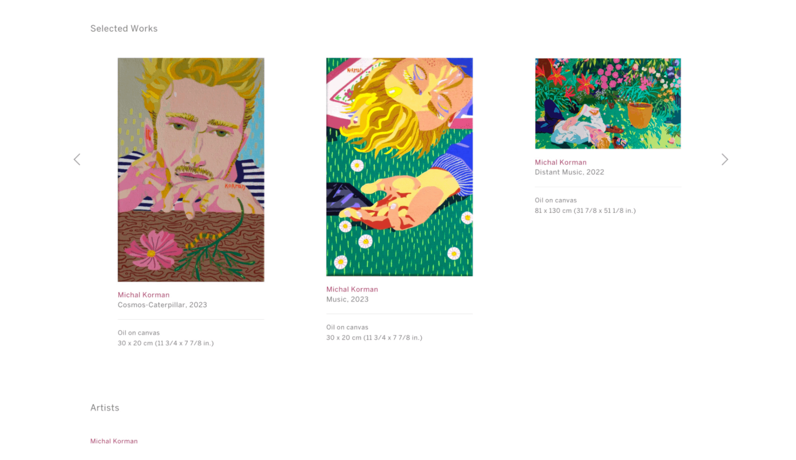 Pearl Lam Galleries project screenshot by React Digi