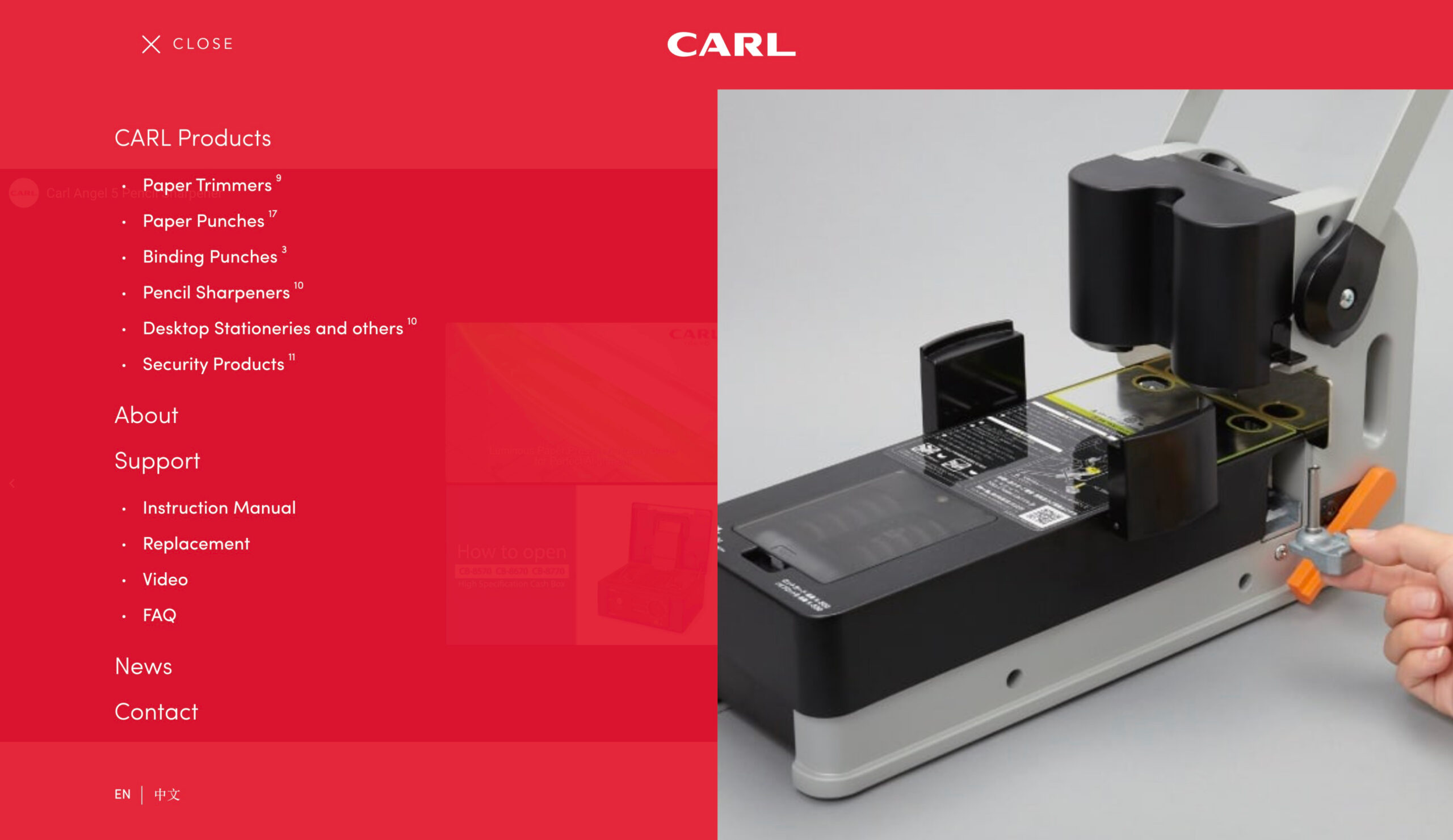Carl International project screenshot by React Digi