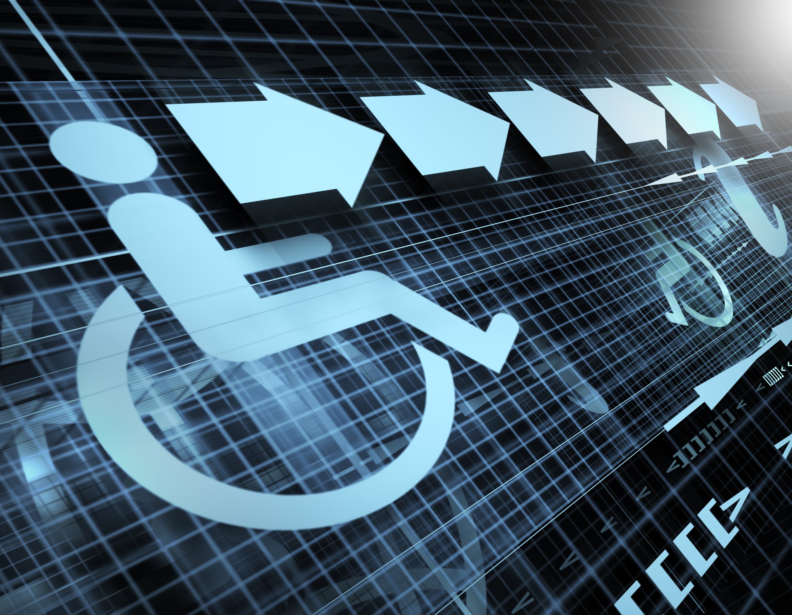 accessibility symbol technology abstract background with symbol accessibility arrows scaled