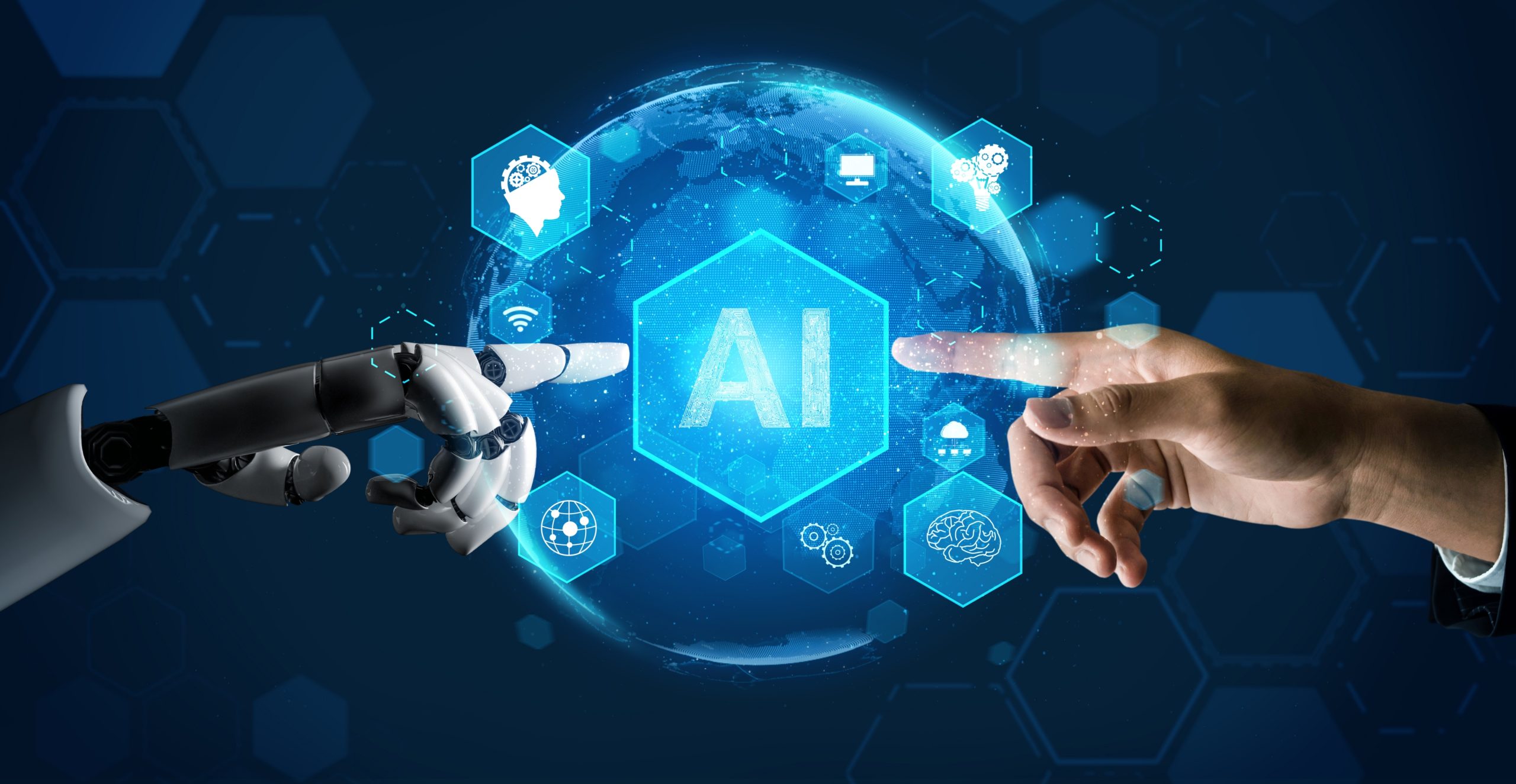 futuristic robot artificial intelligence concept scaled